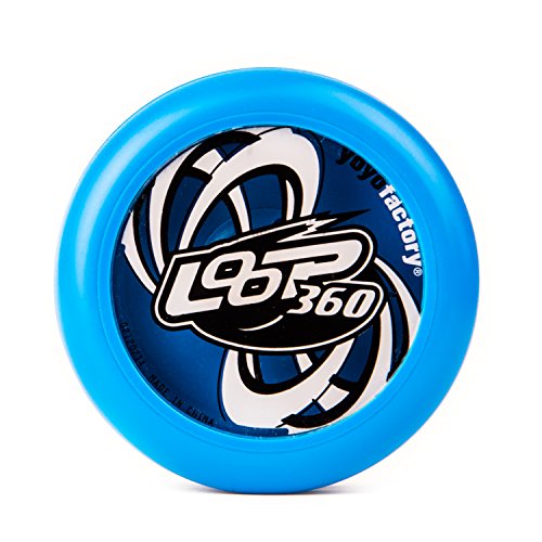 YoyoFactory Loop 360 Yo-Yo - Azul (Genial para Principiantes, Juego Yoyo Moderno, Rodamiento de Bolas de Metal, Cuerda e Instrucciones Incluidas)