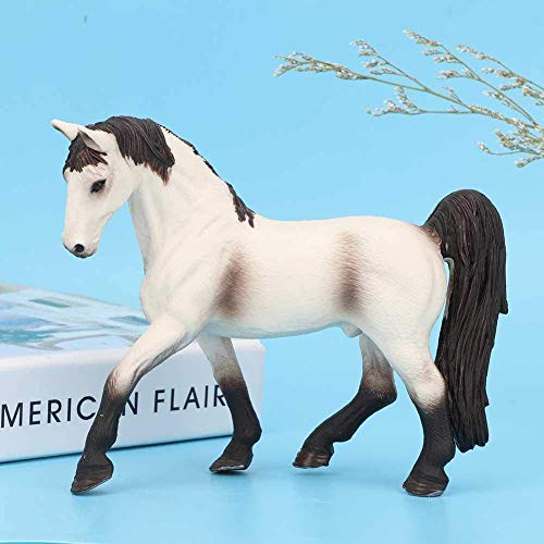 Zerodis Figuras realistas de Caballos Juguete de Caballo de plástico Simulación Artificial Animales Salvajes Modelo Regalo Educativo Juego de Juego para niños pequeños(#1)