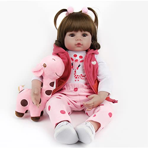 ZIYIUI Muñecas Reborn Niña 24 Pulgadas 60 cm Silicona Blanda Reborn Bebé Recién Nacido Hecho a Mano Bebé Reborn Niña Realista Bebés Niño Niña Regalo Juguete Reborn Dolls