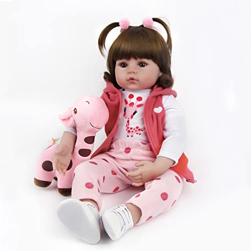 ZIYIUI Muñecas Reborn Niña 24 Pulgadas 60 cm Silicona Blanda Reborn Bebé Recién Nacido Hecho a Mano Bebé Reborn Niña Realista Bebés Niño Niña Regalo Juguete Reborn Dolls