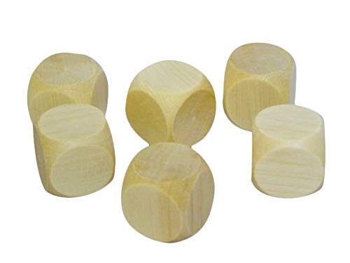 10 cubos de dados lisos de madera en blanco liso sin pintar de seis caras de 40 mm