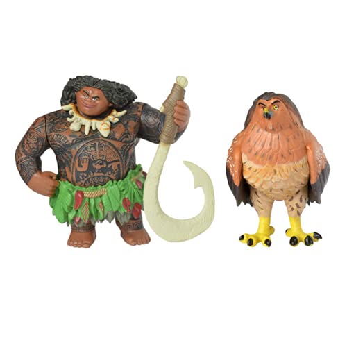 10 unids/set dibujos animados Moana princesa leyenda Vaiana Maui jefe Tui Tala Heihei Pua figura de acción decoración juguetes para niños regalo de cumpleaños