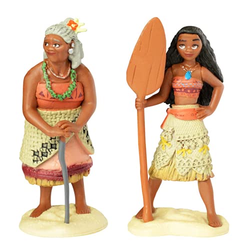 10 unids/set dibujos animados Moana princesa leyenda Vaiana Maui jefe Tui Tala Heihei Pua figura de acción decoración juguetes para niños regalo de cumpleaños