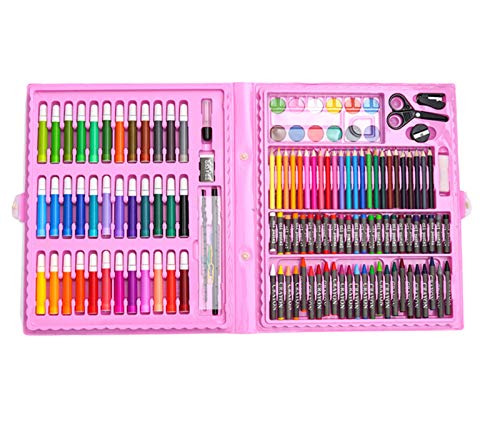 150pcs Conjunto de Dibujo de Arte, Creatividad Herramientas de Pintura Incluye Crayones de Cera, Acuarelas, Lápices de Colores, Pasteles, Regalos para Niños, Estudiantes, Principiantes y Artistas#1