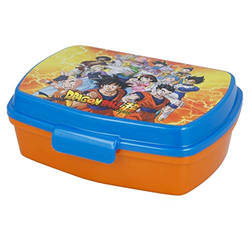 2716; Sandwichera rectangular multicolor Dragon ball; producto de plástico; libre BPA