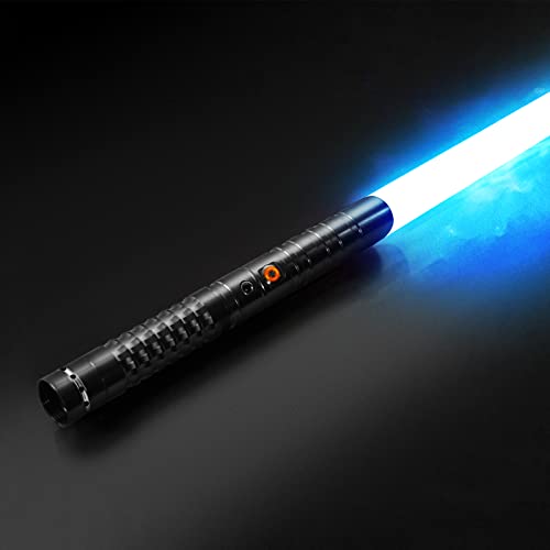 4YANG Sable de luz con Mango de Metal RGB 15 Colores Intercambiables,7 Juegos de Modos de Efectos de Sonido Metal Aluminio Hilt Force FX Lightsaber Duel Light Sabres