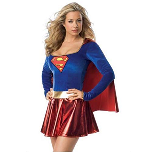 ABCDE Disfraz de Superwoman Cosplay, Disfraz de Fiesta de Disfraces de Fiesta de Halloween DS, Disfraces de Juegos de rol de animación, Sexy, Rojo (Color : Cosplay Costume, Size : XL)