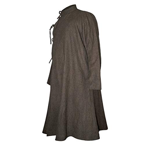 Abrigo Medieval - Color: marrón Natural - Talla S - XXL - Ropa Medieval