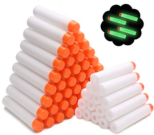 Airlab Balas Dardos Para Nerf, 100 Piezas 7,2 cm Recarga Dardos Balas Espuma Accesorios Para Nerf N-Strike Elite Serie Pistolas de juguete, Blanco