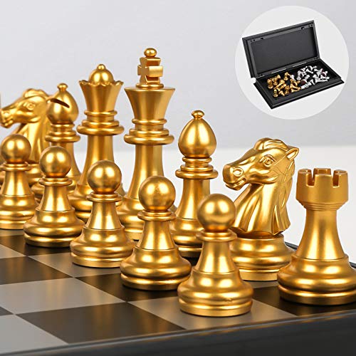 Ajedrez Profesional, Juego de Ajedrez Magnetico, Plegable Tablero Ajedrez Piezas Ajedrez para Viaje y Fiesta, Chess Ajedrez Regalos para Niños y Adultos (25x25cm)