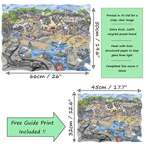 All Jigsaw Puzzles - Lyme Regis - Rompecabezas de 1000 piezas para adultos, adolescentes y niños, hecho en Gran Bretaña, rompecabezas difíciles para adultos de 66 cm x 50 cm