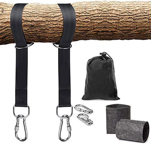 Amasawa Correa para Columpio de árbol,Correas de hamacas para Exteriores, Columpios de árboles de 150 cm con Cojines de protección de árboles para hamacas de Patio de Camping,Columpios