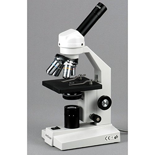 AmScope M500-E 40 x 1000 x Microscopio Compuesto Estudiante Avanzado Plus C-mara