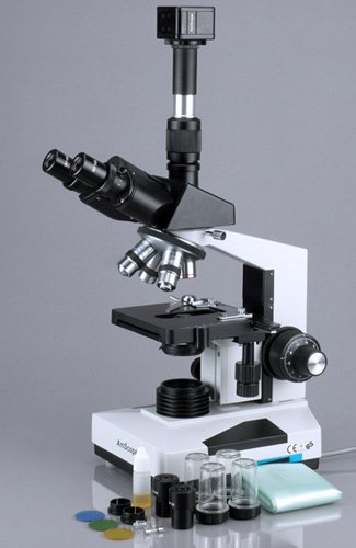 AmScope T490A-M Cl-nica Laboratorio Veterinario trinocular microscopio con c-mara de 1,3 MP