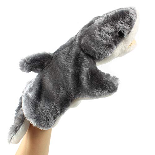 Andux Zone Precioso muñeco de Mano de Felpa Muñeco de Peluche (SO-06 Tiburón Gris)