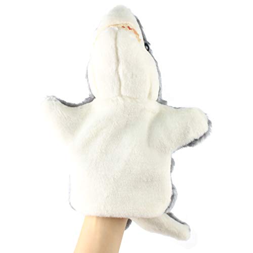 Andux Zone Precioso muñeco de Mano de Felpa Muñeco de Peluche (SO-06 Tiburón Gris)