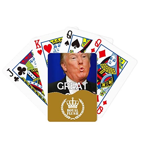 Apoyo al presidente americano Great Image Royal Flush Poker Juego de cartas