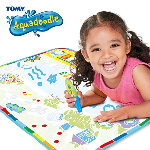 Aquadoodle My First Discovery (Roll n Go) - Alfombrilla de agua para colorear y dibujo oficial TOMY sin líos, apto para niños y niñas, a partir de 18 meses