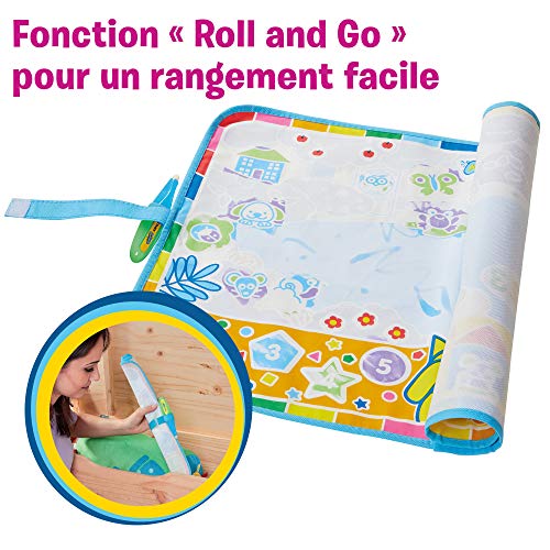 Aquadoodle My First Discovery (Roll n Go) - Alfombrilla de agua para colorear y dibujo oficial TOMY sin líos, apto para niños y niñas, a partir de 18 meses