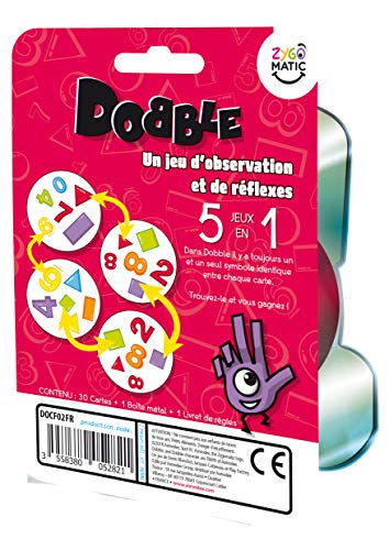 Asmodee- Dobble 123 Blister, Color jeu d'ambiance (DOCF02FR)