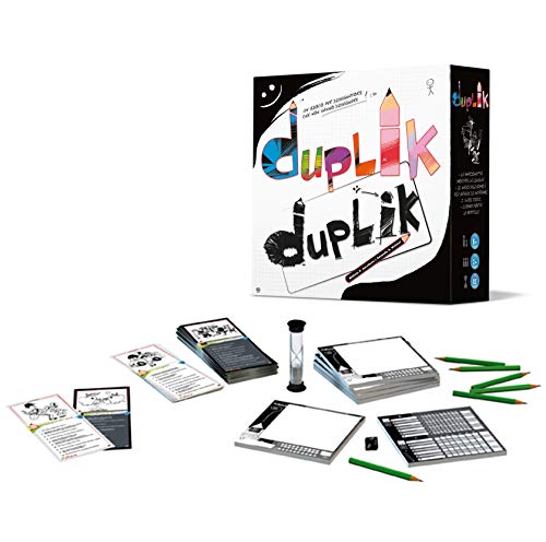 Asmodee - Duplik Big Box: un juego para diseñadores que no saben dibujar, juego de mesa, edición en italiano, 8139