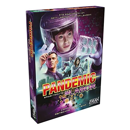 Asmodee Pandemic – En el Laboratorio, ampliación, Juego Familiar, Juego de Mesa, 1 – 6 Jugadores, a Partir de 8 años, 40 Minutos de Tiempo de Juego, en alemán