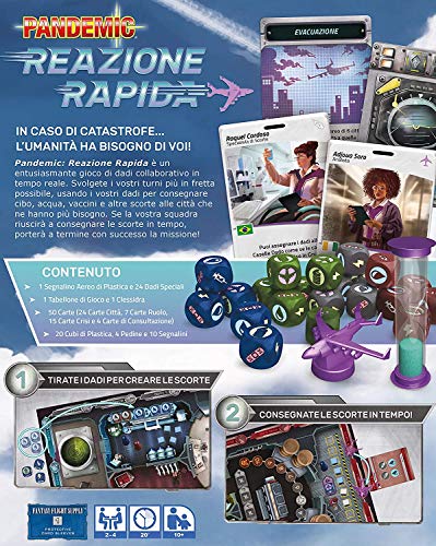 Asmodee - Pandemic: Reacción rápida, Juego de Mesa, edición en Italiano, 8396