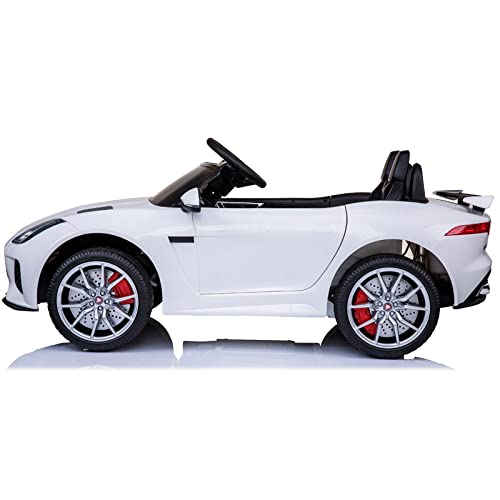 ATAA Jaguar F-Type 12v - Blanco - Coche eléctrico para niños de batería 12v Coche Infantil Licenciado con Mando Control Remoto