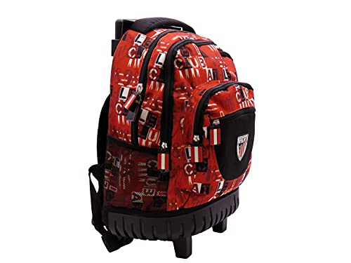 Athletic Club de Bilbao, Mochila Trolley, Color Rojo y Negro (CyP Brands)