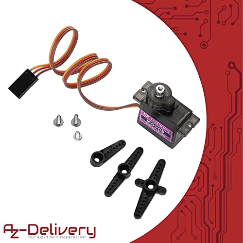 AZDelivery 3 x Servo MG90S Micro Servo Motor Compatible con Arduino Incluido E-Book!