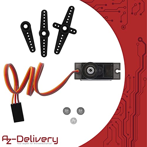 AZDelivery 3 x Servo MG90S Micro Servo Motor Compatible con Arduino Incluido E-Book!