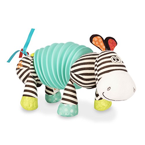 B. Juguetes - B. Snugglies Squeezy Zeeby - Musical Accordion Zebra Plush - Sensory Toys - 100% no tóxico y sin BPA , color/modelo surtido