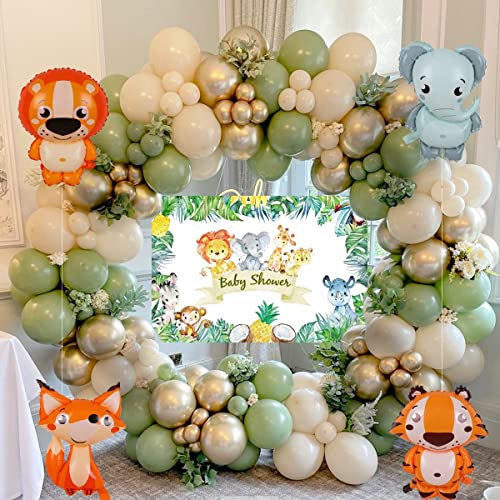 Baby Shower Decoracion Niño Niña, Gender Reveal Niño o Niña, Verde Globos Decoracion MOMMY BE BE Sash Baby Shower Backgroung Oh Baby Cake Topper para Fiesta de Revelacion Sexo Bebe