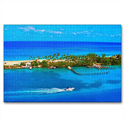 Bahamas Paradise Nassau - Puzzle de madera para adultos, 1000 unidades, 29.5 x 19.7 pulgadas