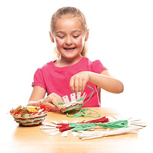 Baker Ross Kits de Tejido Cesta (Pack de 4) - Artes y manualidades festivas