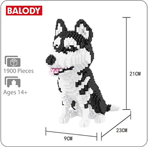 Balody Perro Husky. Figura para armar con nanobloques. 1900 Piezas.