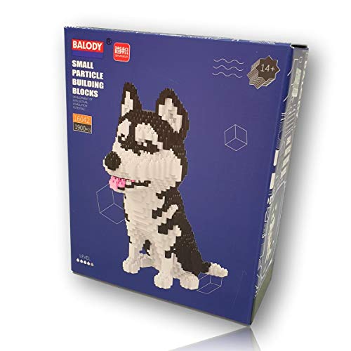 Balody Perro Husky. Figura para armar con nanobloques. 1900 Piezas.