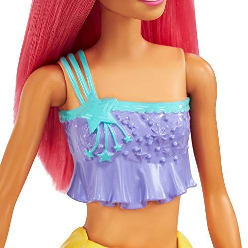 Barbie Dreamtopia Sirena Muñeca con Pelo Rosado para Niñas y Niños +3 Años (Mattel GGC09)