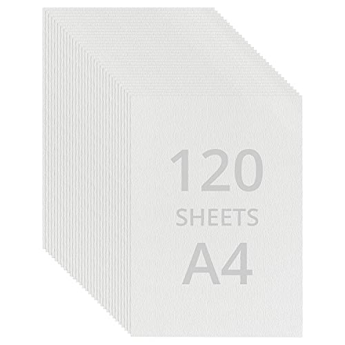 Belle Vous Papel de Acuarela A4 Blanco (120 Hojas) 200GSM Prensado en Frio Hojas Acuarela para Pintar – Papel para Acuarela Apto para Principiantes y Expertos - Papel Pintar Acuarela