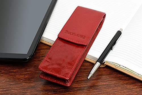 Beltimore Estuche de piel para tarjetas de visita, tarjetas, bolígrafo, pluma estilográfica, lápiz, abogado, médico, arquitecto y hombre de negocios.