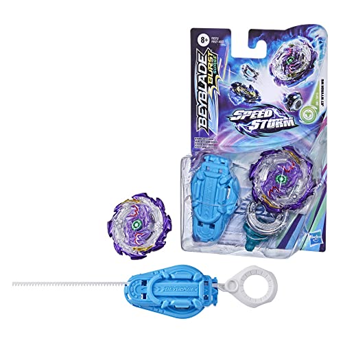 Beyblade Burst Surge Speedstorm - Kit Inicial - Top Jet Wyvron W6 - Top de Batalla Tipo Defensa con Lanzador - Juguete para niños (F0572ES0)