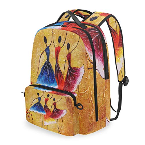 BIGJOKE Mochila Desmontable Africana India Tribal para Mujer portátil Escuela Estudiante Hombro computadora Mochilas Bandolera Bolsa de Viaje Bolsa de Negocios para Mujeres niñas Hombres niños