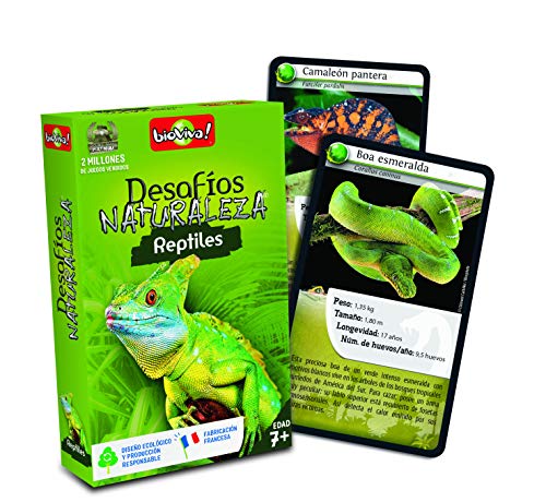 Bioviva - Juego De Cartas Desafíos Naturaleza Insectos (Asmodee Ade0Des06Es) + Juego De Cartas Desafíos Naturaleza Reptiles (Asmodee 308), Color/Modelo Surtido