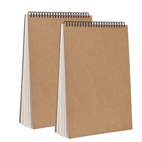 Bloc de Dibujo A4 Cuaderno Papel Texturizado, Bocetos y Dibujos Artistas para Niños Principiantes, para Acuarela, Pintura Acrílica y al Óleo - 160g/m² 30 Hojas (2 Pack)