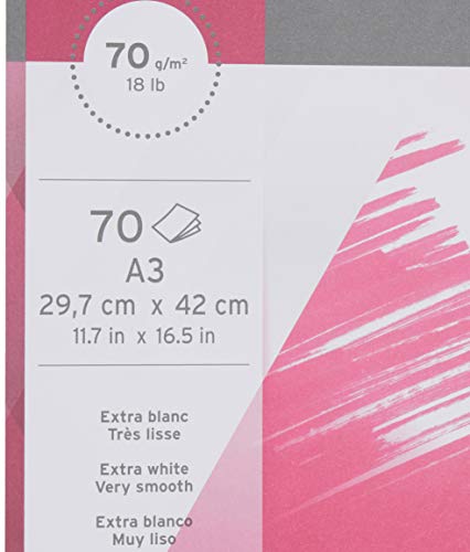 Bloc Encolado, A3, 70 Hojas, Canson Marker Layout Extraliso 70g