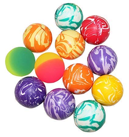 Bouncy Balls - Pack of 20 - Party Bag filler - 27mm bouncy ball by The Toys & Games Store