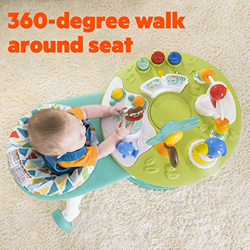 Bright Starts, Mesa de actividades con asiento giratorio Around We Go, luces y sonidos, desarrollo de habilidades motoras y musicales