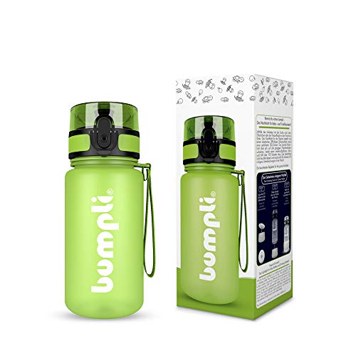 bumpli ® Botella Agua niños - 350ml "Frosted Design" - Botellas de Agua para niños - a Prueba de Fugas y sin BPA
