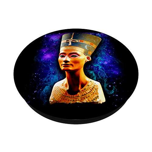 Busto de estatua egipcia Reina Nefertiti PopSockets PopGrip: Agarre intercambiable para Teléfonos y Tabletas