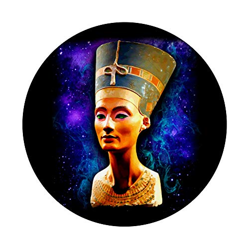 Busto de estatua egipcia Reina Nefertiti PopSockets PopGrip: Agarre intercambiable para Teléfonos y Tabletas